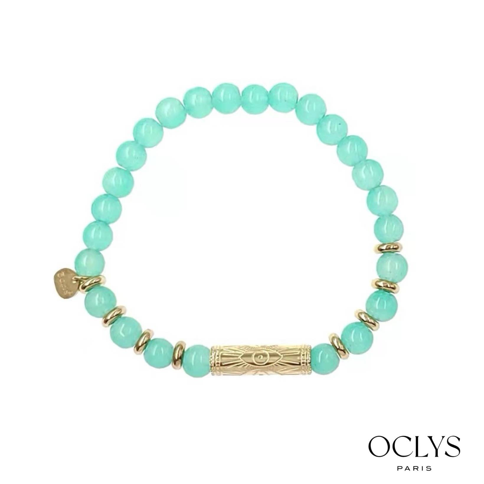 Oclys - Wholesale Beaded Bracelet - Stainless steel bracelet and Tyché stones2