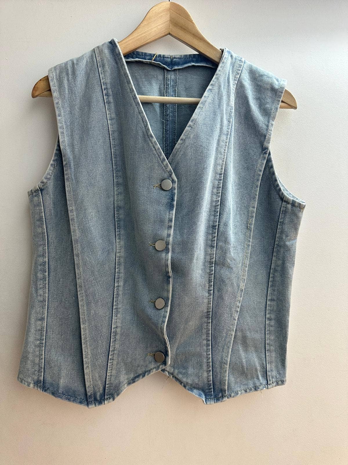 LORIANE - Wholesale Outerwear Vest - Women's - 2311 Denim vest2