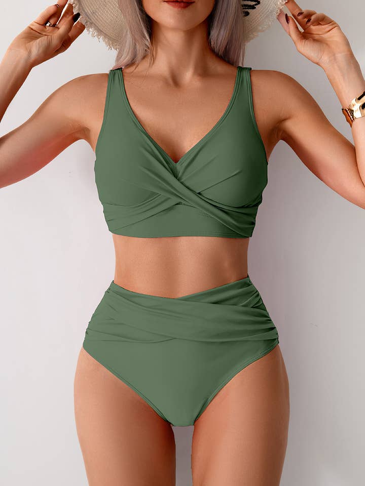 High Waisted Tummy Control Ruched Bikini Sets and other Purchase Wholesale tummy control. Free Returns & Net 60 Terms on Faire trending on Faire.