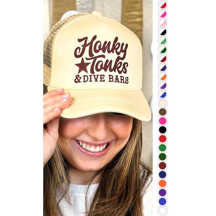 Sugar Stitch - Wholesale Trucker Hat - Women's - Honky Tonk & Dive Bar Trucker Hat2