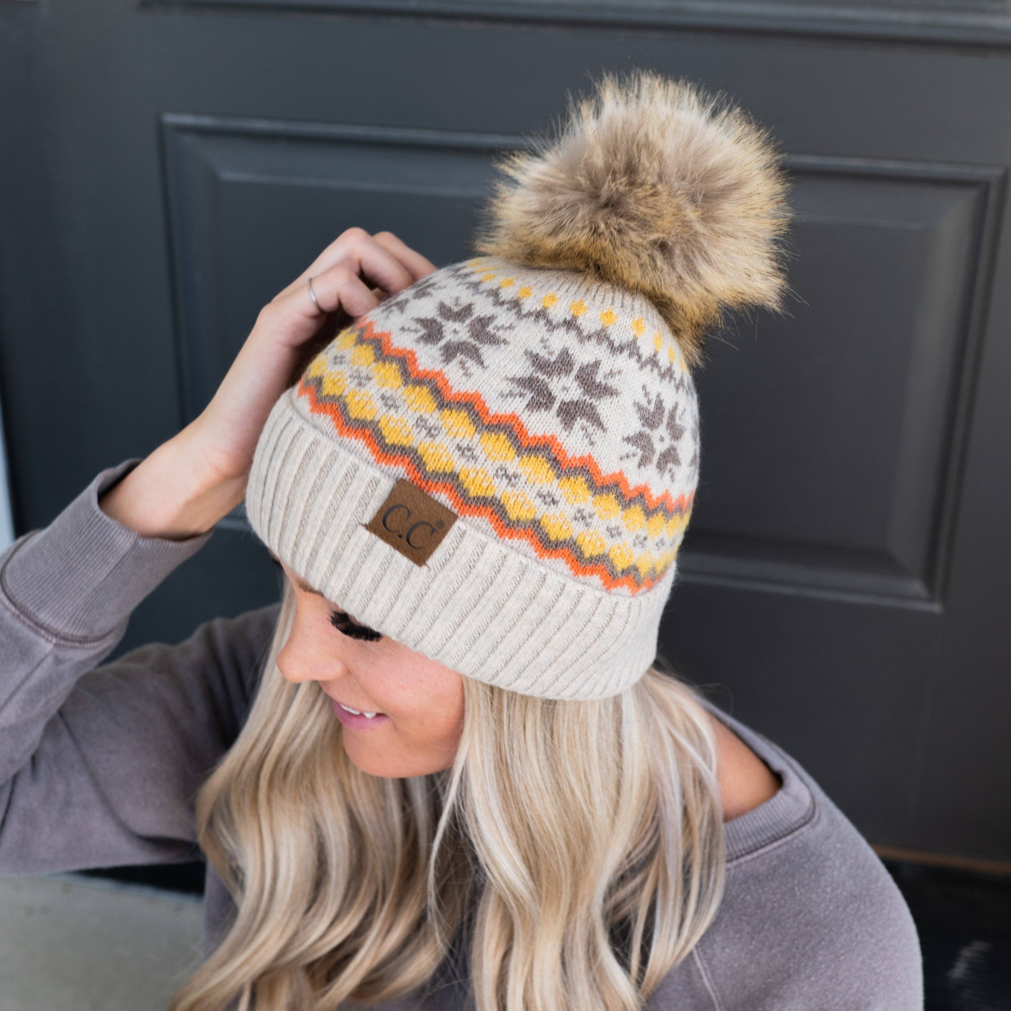 Truly Contagious - Wholesale Beanie - Women's - CC Nordic Fair Isle Beanie ( HAT-4029 )6
