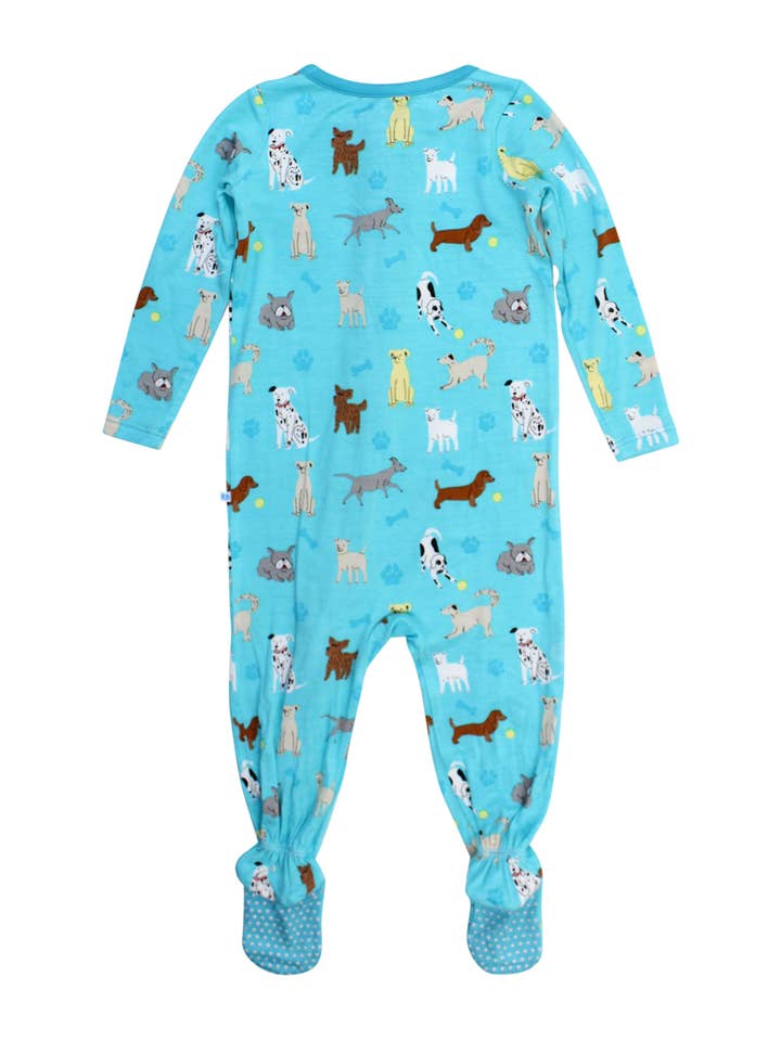 Blue SoftSnooze™ Baby Boys Bamboo Viscose Puppy Playtime Footed One Piece Pajama
for wholesale on Faire1
