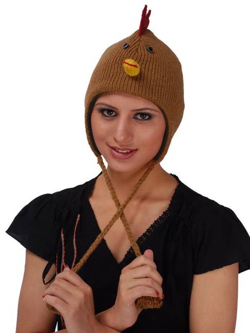 Brown Chicken Faced Animal Hat for wholesale by The Collection Royal / Royal Handicrafts