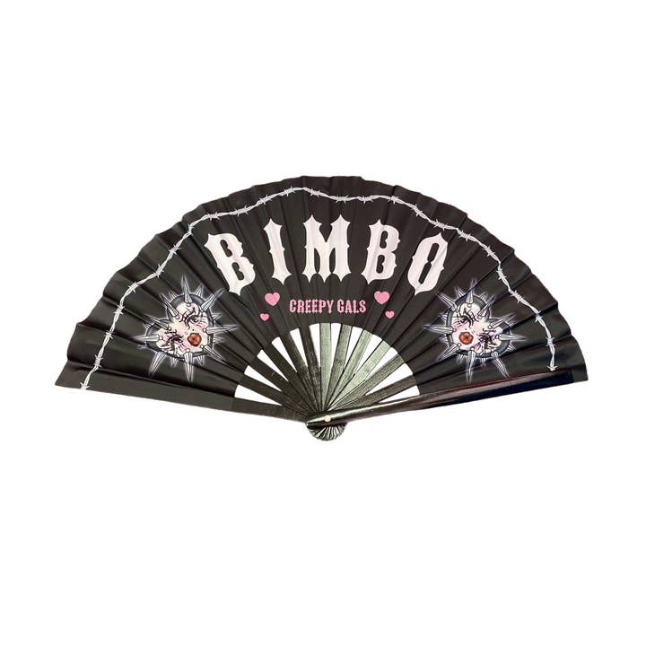 Creepy Gals – Ventilador dobrável acessório por atacado – Leque Goth Bimbo Rave2