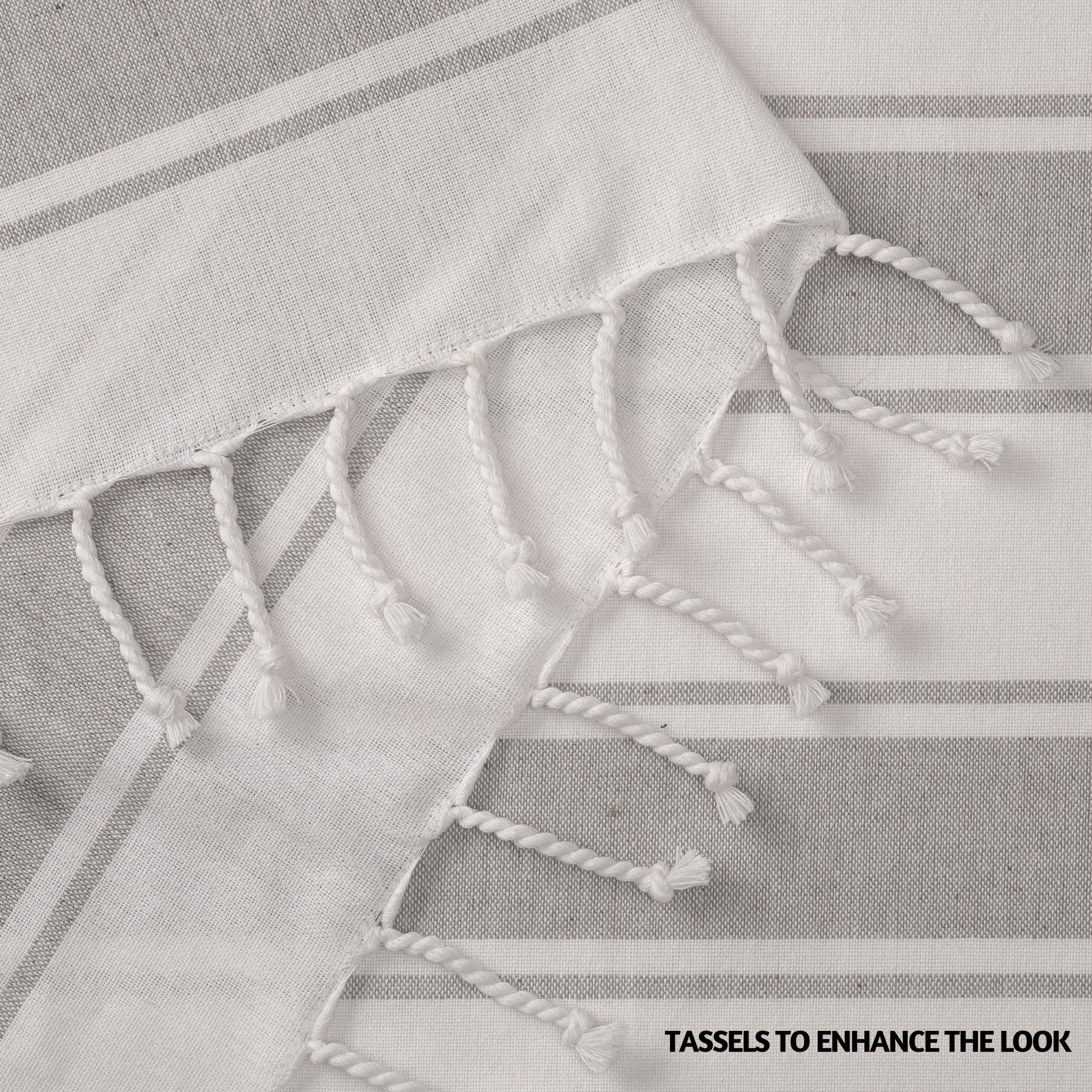 Folkhomes Global Inc – wholesale Shower curtain – Shower Curtain, 100% Cotton, 72" x 72", Cabana Stripe Gray7