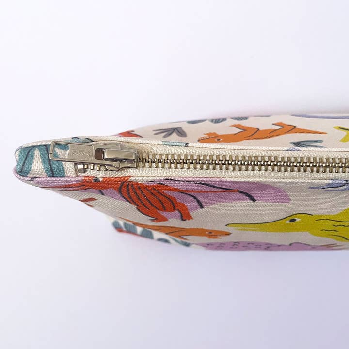 Fabric Drawer - Wholesale Pouch - Women's - Handmade Make-up, Travel, Clutch Fabric Zip Purse - Dinos3