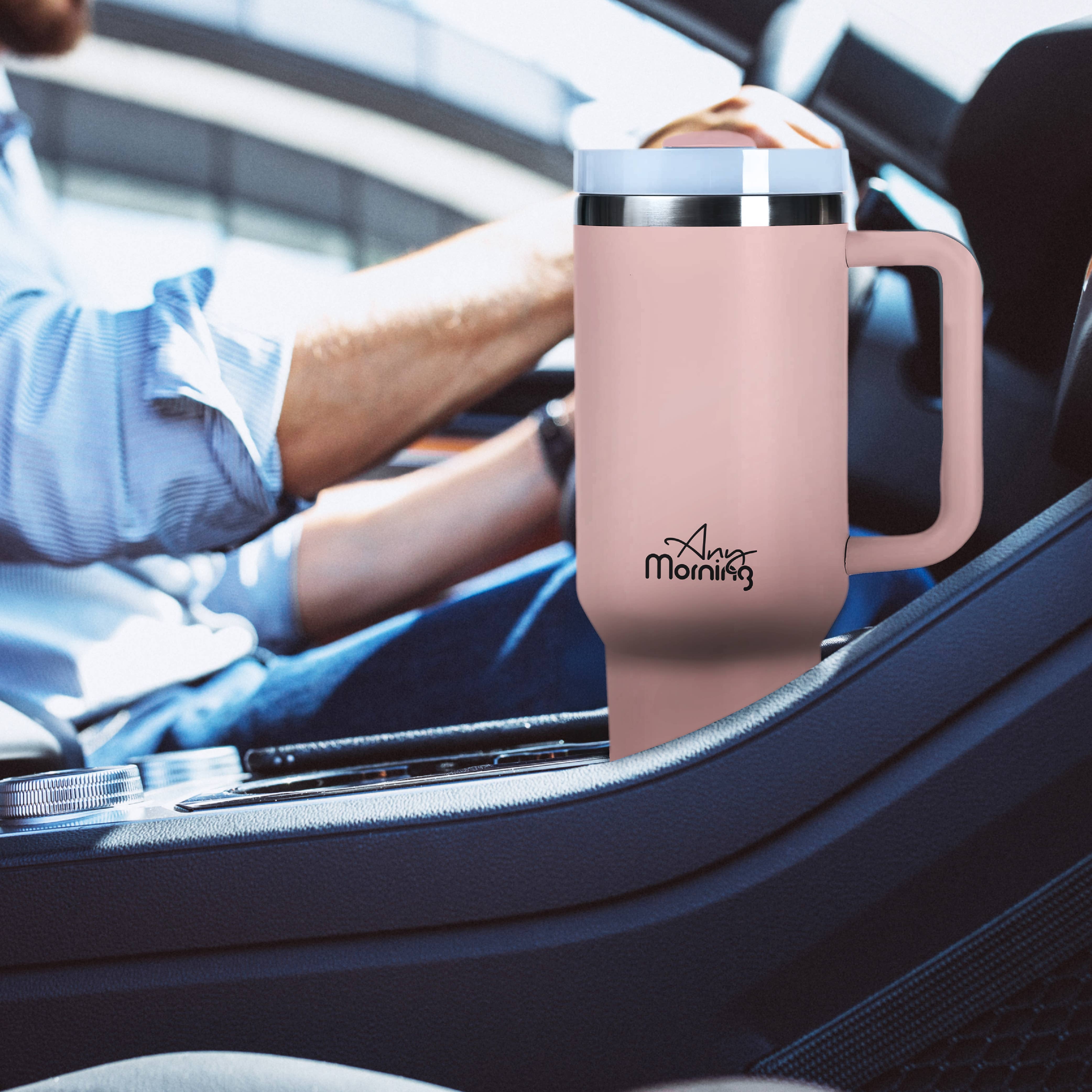 Multi Colored Any Morning SI2440217 Thermos Mug 1200 ml Light Salmon, 40.58 oz for wholesale on Faire1