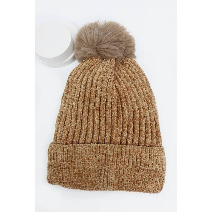 MIX COLOR Fur Lined Pom and Pearl Beanies for wholesale on Faire
