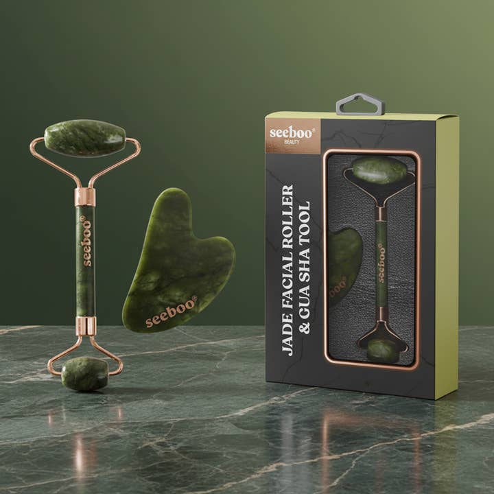 Seeboo Jade-Stein-Gesichtsroller und Gua Sha Werkzeug für den Großhandel von seeboo