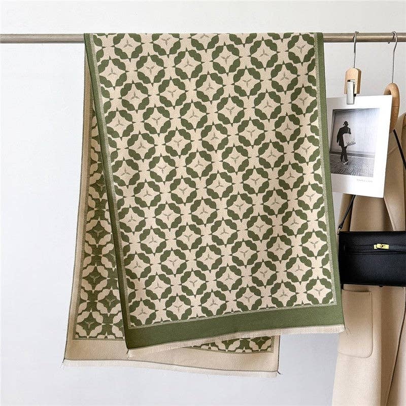 Ekartini - Wholesale Scarf - Women's - Women's Double-Sided Camellia Scarf   Chanel-Style Elegant Warm Neck Warmer Shaw2