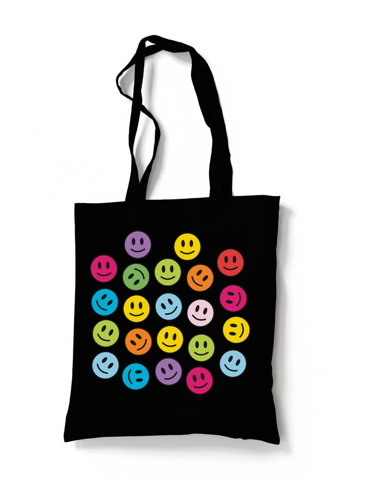 Smiley Shoppingväskor för wholesale av Studio Soph (We Pay Your Import Fees - We Ship DDP)