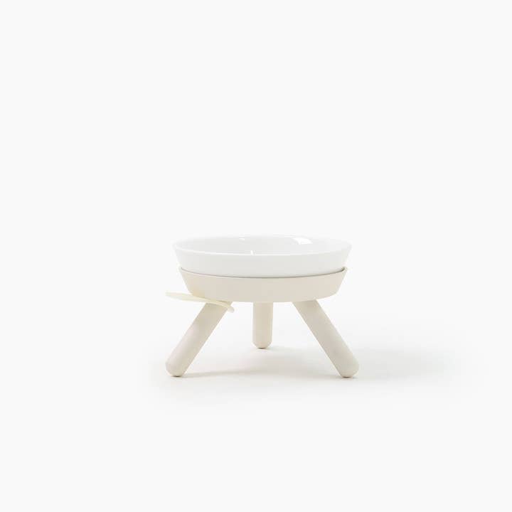 Pets So Good - Wholesale Pet Bowl - Cat/Dog - Oreo Elevated Pet Feeder Table . White . Short2