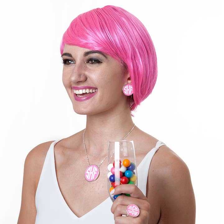 Fornash - Wholesale Pendant/Charm Necklace - Monogram Gold Enamel Soft Chain Necklace9