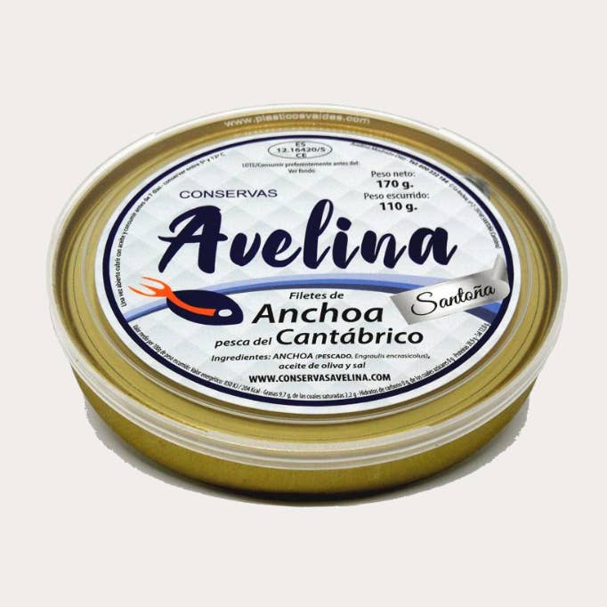 Conservas Avelina - Wholesale Tinned Fish - Cantabrian Anchovies Medium Tin