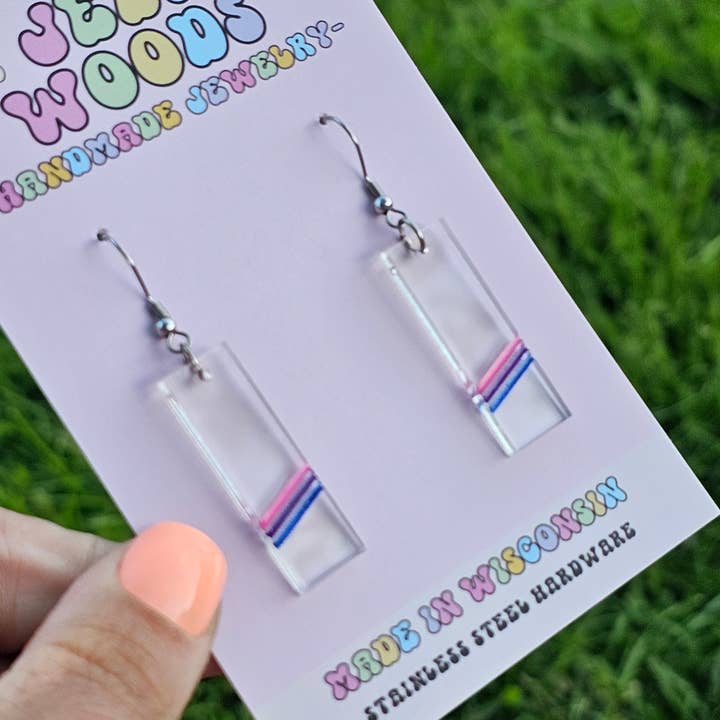 Jedi Woods LLC – Brincos de argola por atacado – Brincos Subtle Bissexual Pride Flag3