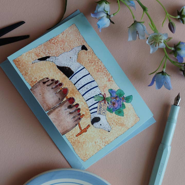 Greeting card doormat violet for wholesale by Wonder Of Today