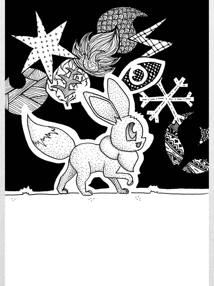 Eevee - Pokemon Inspired Art Print for wholesale by MechanicalPen