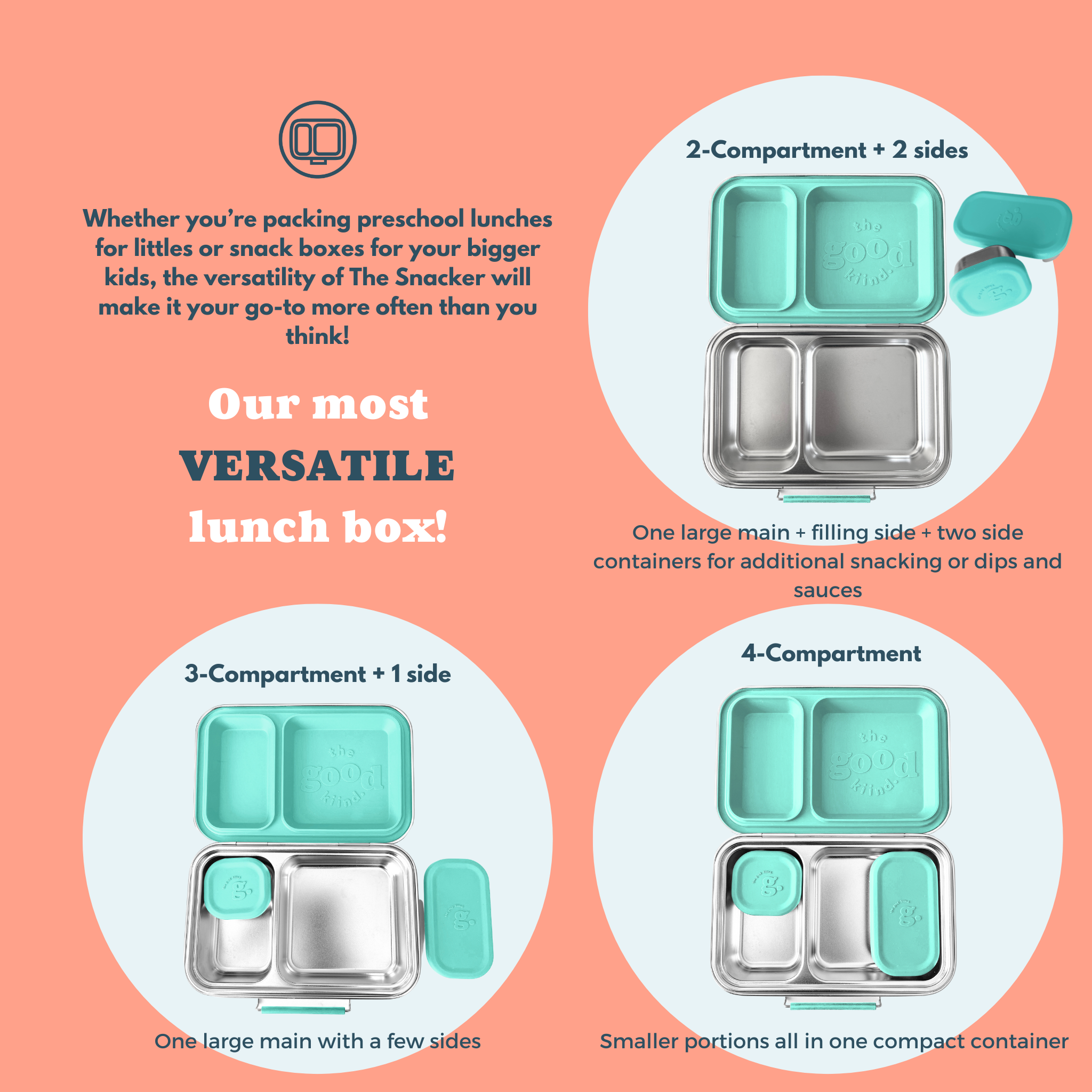 The Good Kiind - Wholesale Lunch Bag/Box - Kids - Back to school, stainless steel, lunch box: The Snacker™5