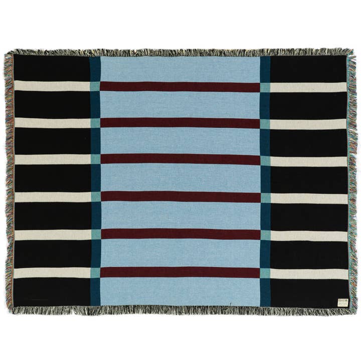 OPEN EDITIONS – wholesale Throw blanket – Woven Cotton Blanket // She Wore Skyblue // Jordan Ann Craig