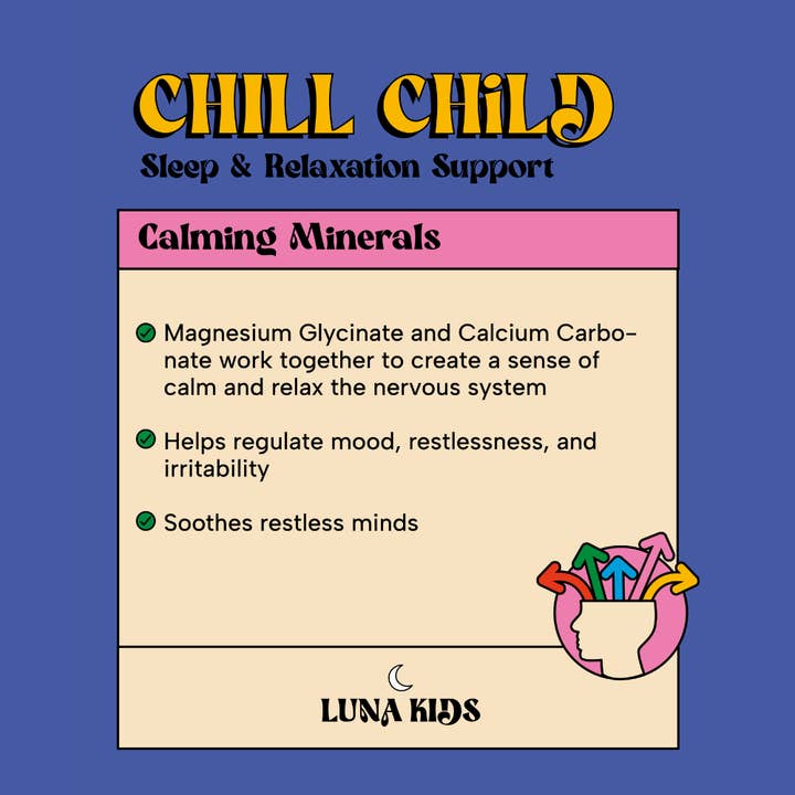 SubLuna - Wholesale Oral Supplement/Vitamin - Chill Child: Calm & Sleep Gummy6
