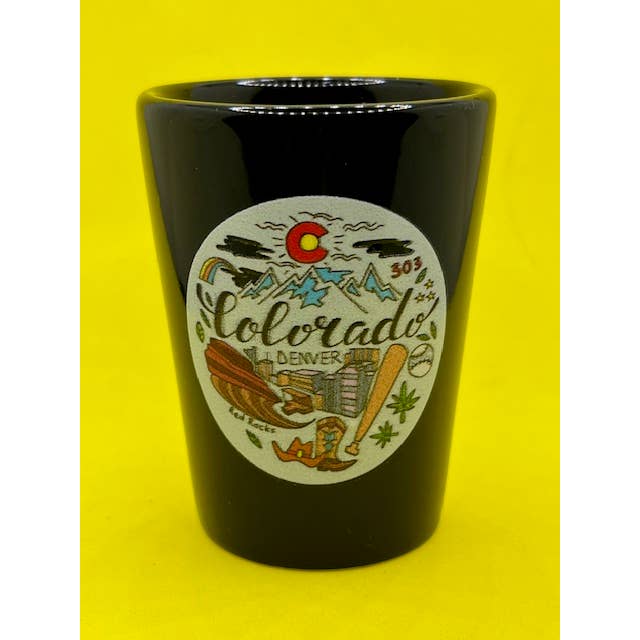 7 Star - Vente Verre à shooter - Verre à liqueur noir Colorado Denver 2 oz1