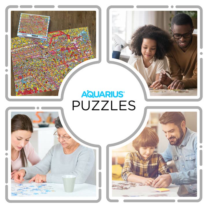 AQUARIUS, GAMAGO, ICUP, & ROCK SAWS by NMR Brands - Wholesale Puzzle - Adult - Where's Waldo - Cake Factory 1000 Piece Jigsaw Puzzle
