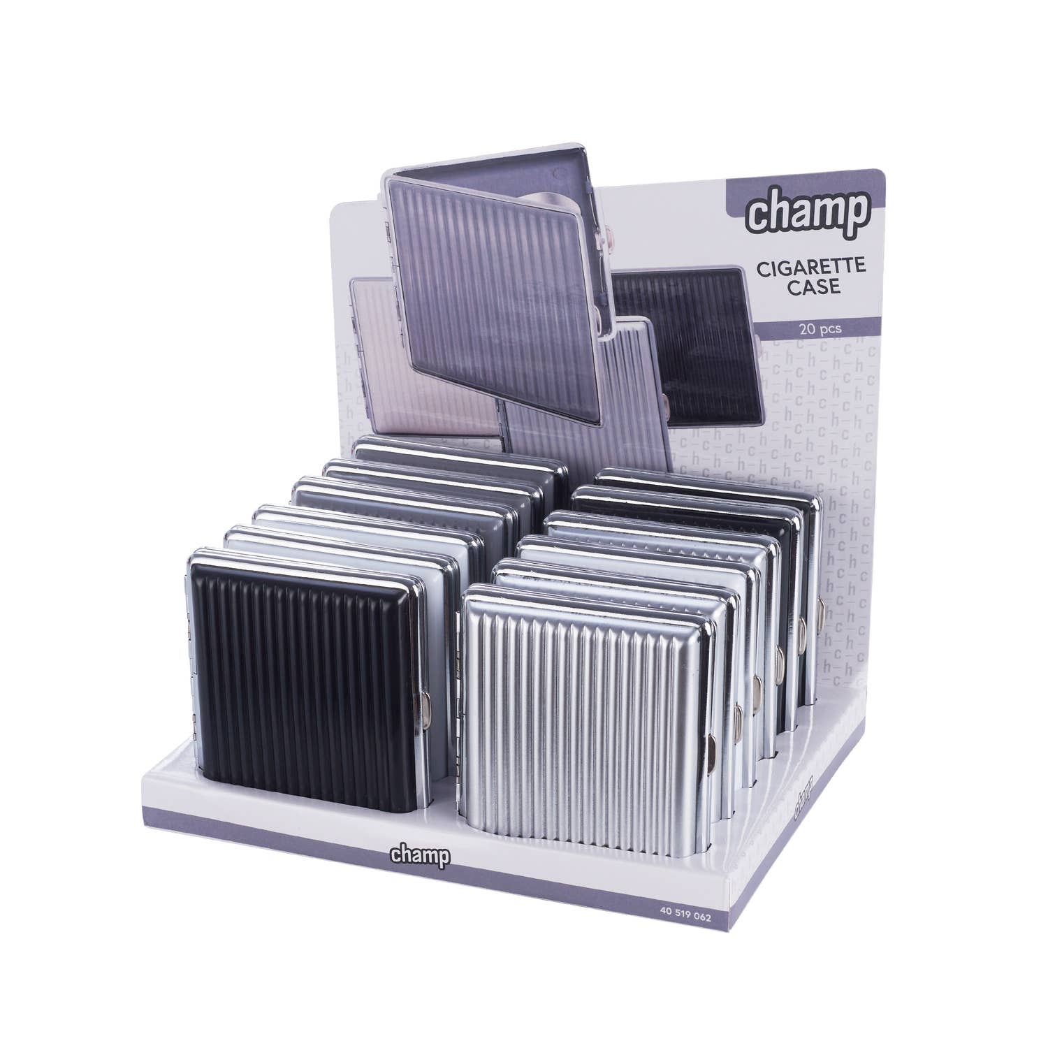 Champ by Polyflame – Caixa para cigarros por atacado – Expositor de 12 caixas de cigarros de plástico