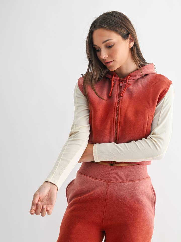 DriftDye Zip Up Hoodie Vest for wholesale by Mono B
