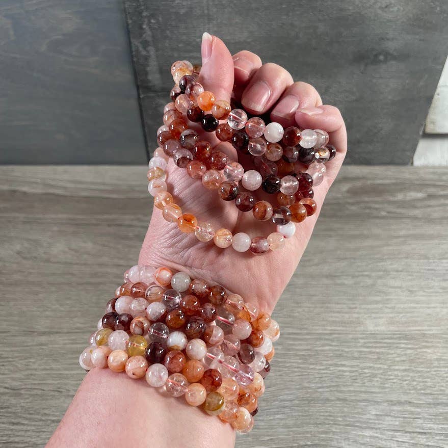 Keystone Crystals - Wholesale Beaded Bracelet - Gemstone Beaded Stretch Bracelets 6mm  – Bulk Jewelry 31