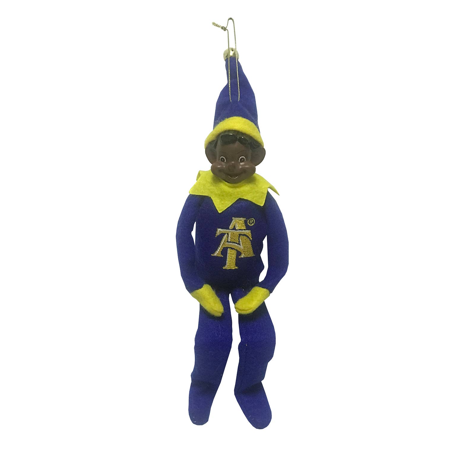 Santa’s Workshop Inc. - Wholesale Christmas Decoration - 12" North Carolina A&T Elf Ornament0