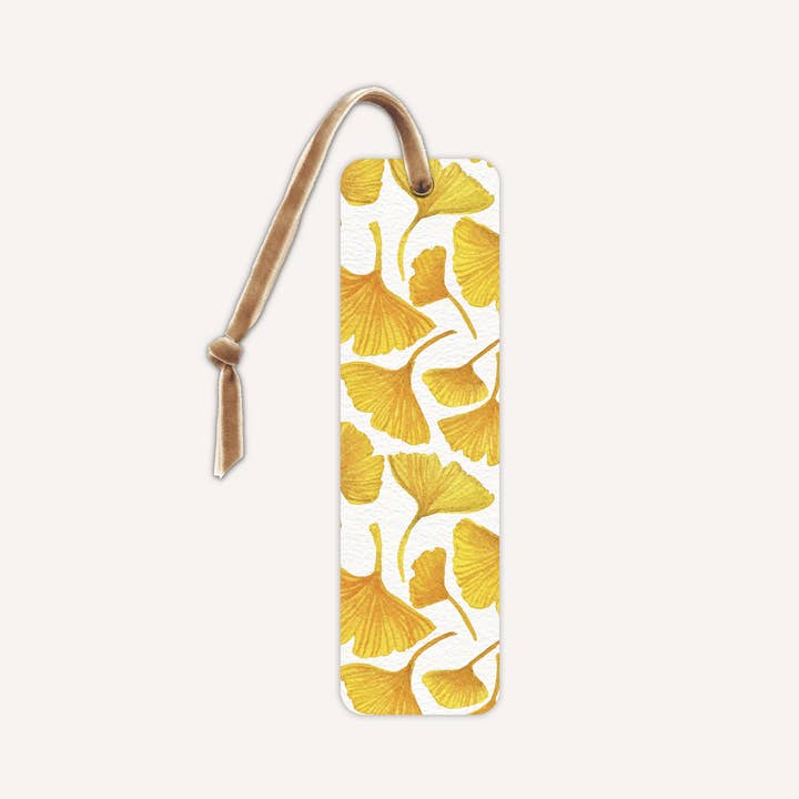 Ginkgo Leaves Botanical Watercolor Bookmark for wholesale by Studio Miller