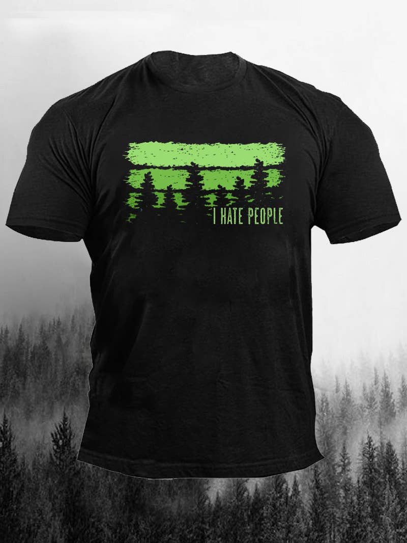Tourtiwi - Wholesale Screen Printed T-Shirt - Men's - I Hate People Printed Men's T-Shirt1