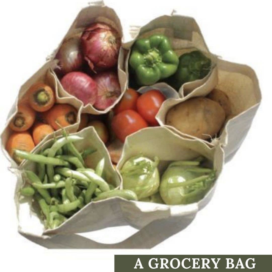 Pure Mitti - Wholesale Tote Bag - Unisex - Sustainability Love:Multi-Pocket Cotton Grocery Tote Natural7