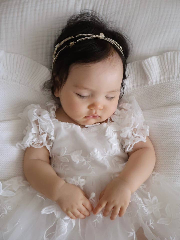 A Little Lacey - Wholesale Dress – Baby - Petal White Embroidered Baby Dress3
