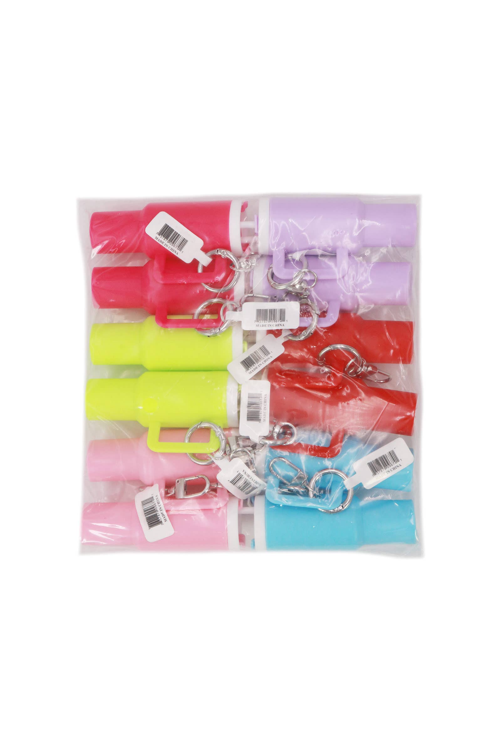 ASSORTED Colorful Mini Matte Tumbler Cup Key Chain for wholesale on Faire11