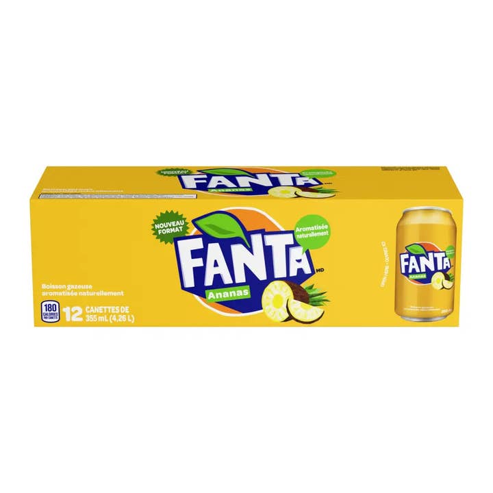 Echo Sales America - Wholesale Soda/Carbonated Drink - Fanta Pineapple Soda - 12pk/12 fl oz Cans