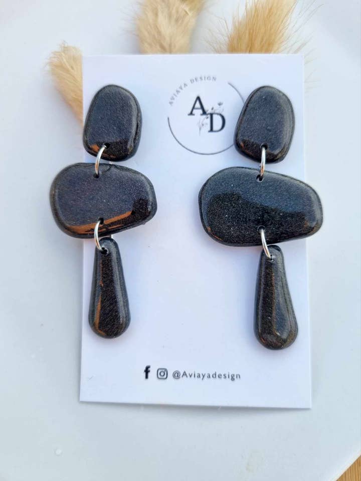 Black abstract with holographic shine for wholesale by AviayaDesign