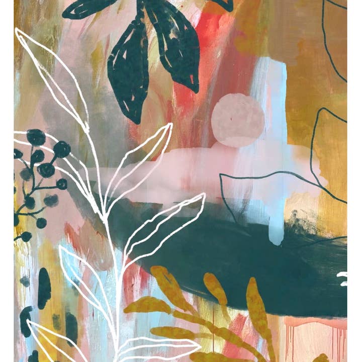 Stampa artistica Abstract Foliage Circle 8 x 10» per la vendita all'ingrosso da parte di Maija Rebecca Hand Drawn