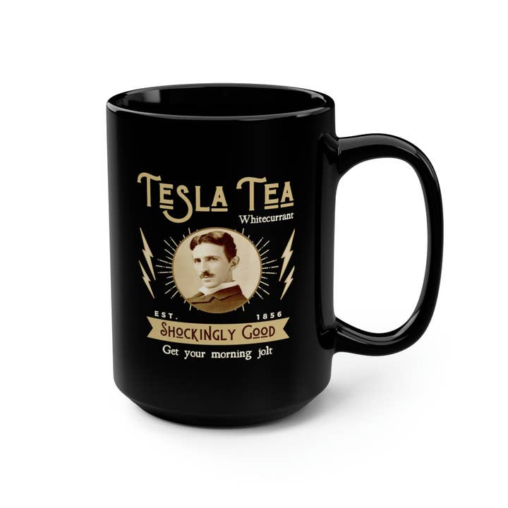 Science & Snark - Wholesale Coffee Mug - Nikola Tesla 15oz Mug, Famous Scientists Cafe Series3