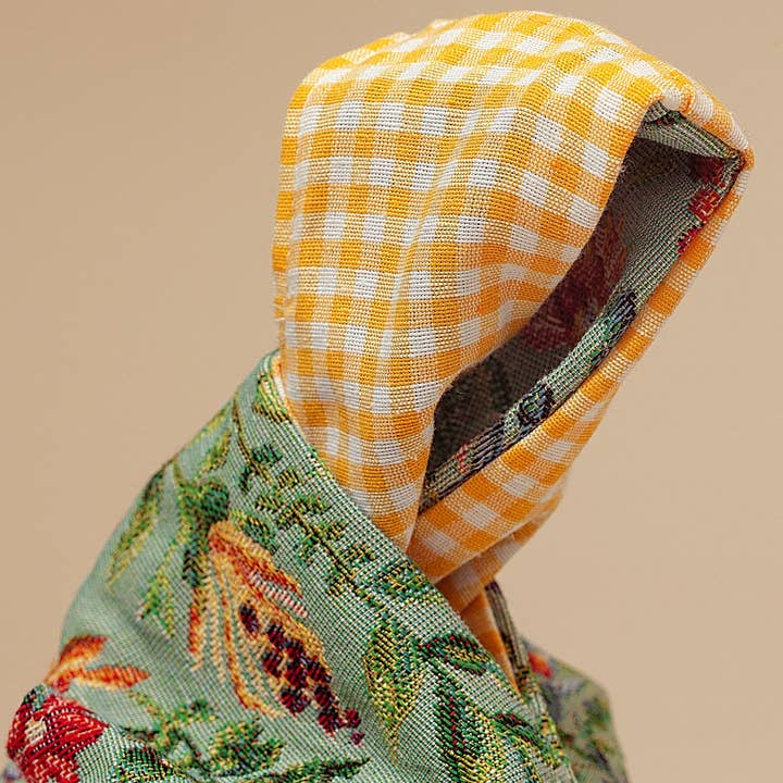 Eturel Madrid - Wholesale Clutch Bag - Women's - Hatillo mini jacquard fabric bag with blue azaleas flowers4