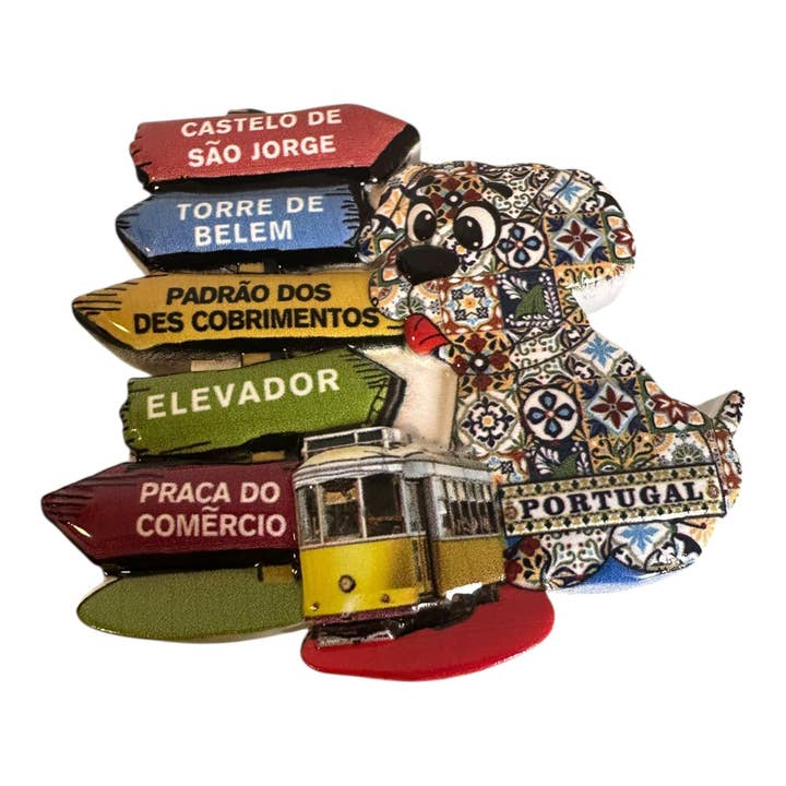 Portugese Puppy Fridge Magnets Tourist Souvenir Gift from Portugal for wholesale by Vintage Dreamz