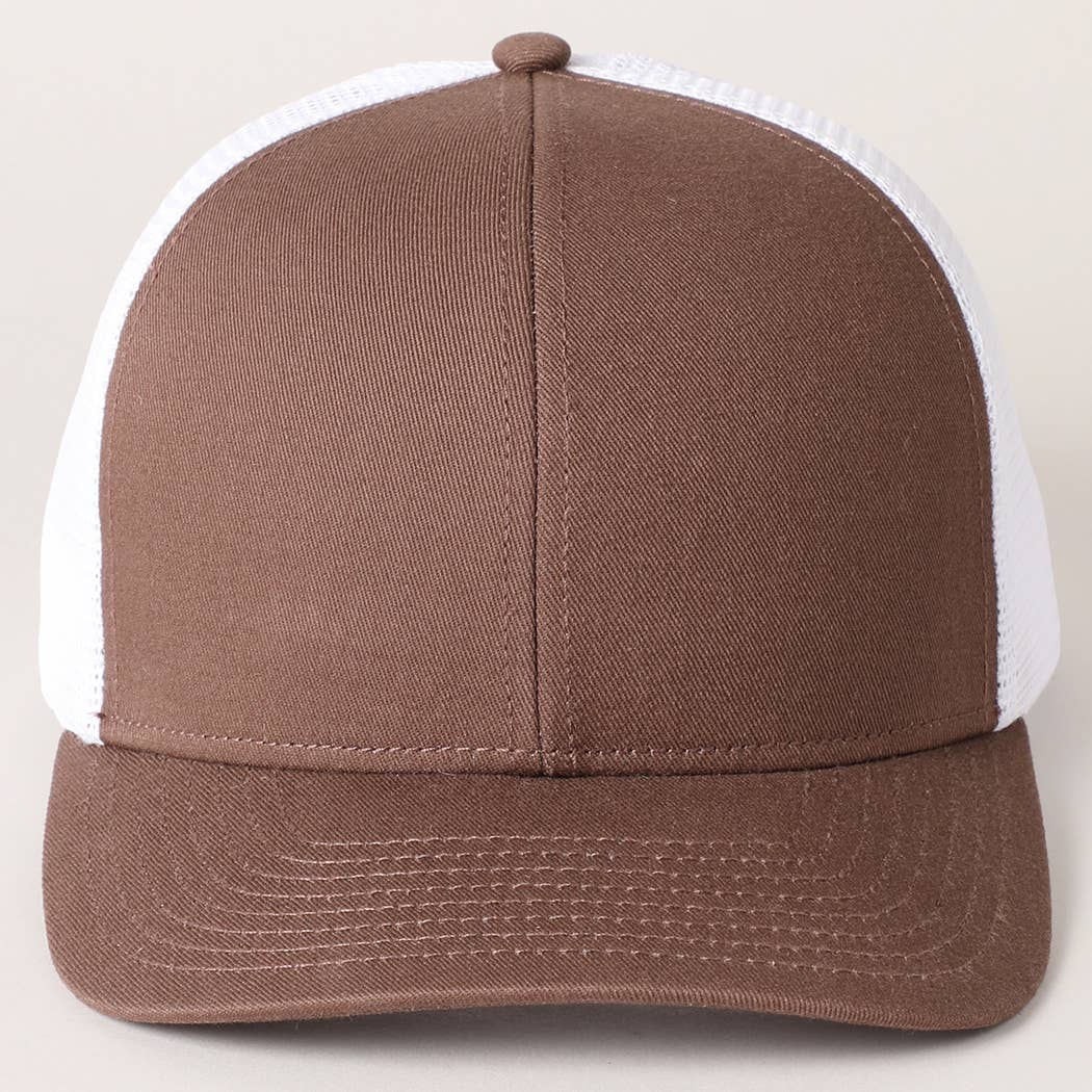 Fashion City - Wholesale Trucker Hat - Unisex - Two Tone Cotton Trucker Hat with Mesh Back9
