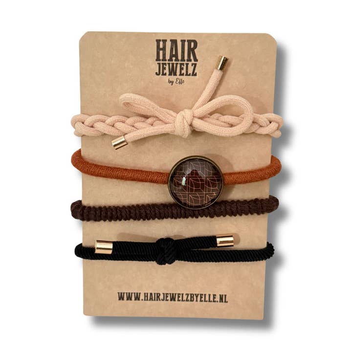 Färgremsa "Caramel Crush" för wholesale av Hairjewelz by Elle