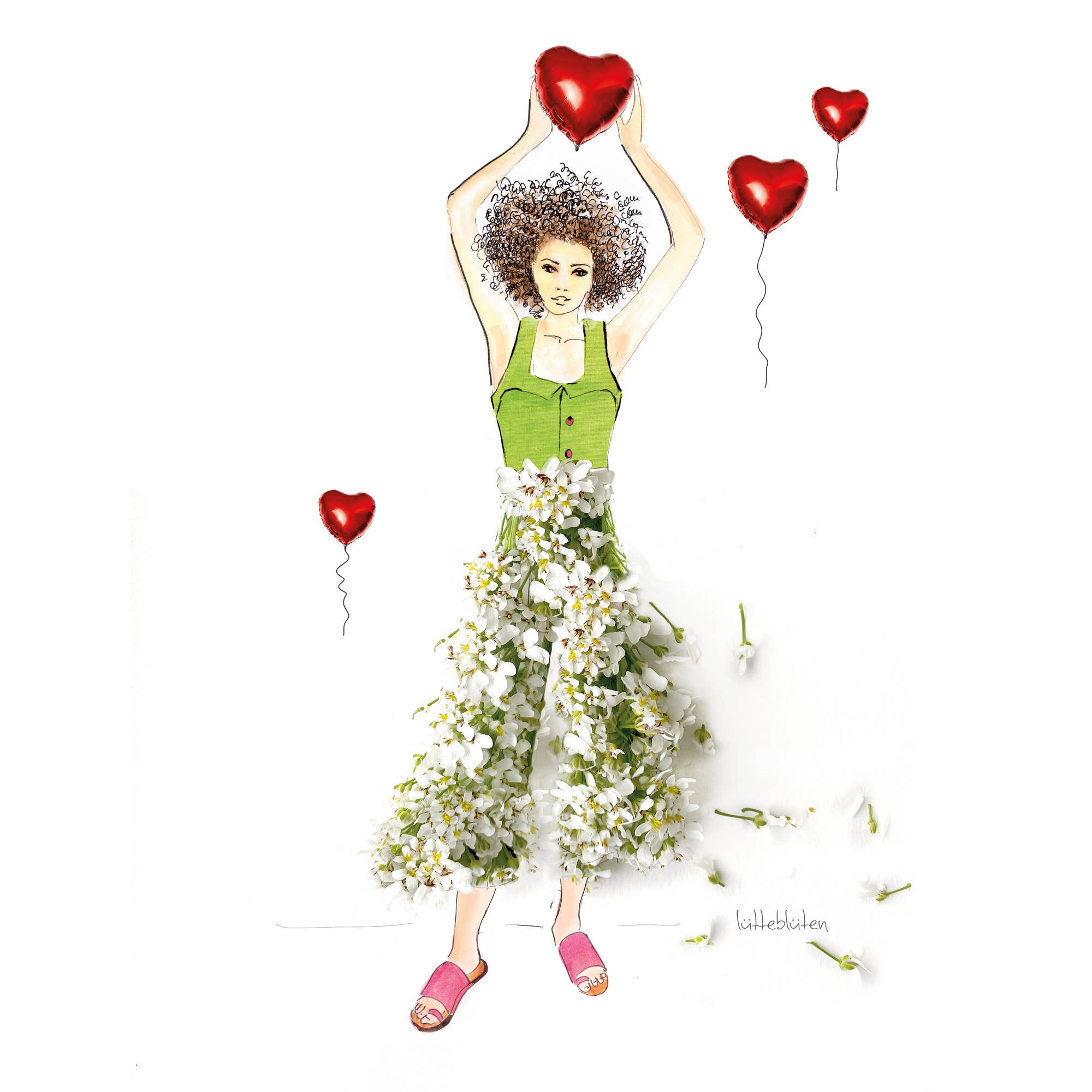 Lütteblüten - Wholesale Thank You Card - Just say thank you - card with envelope1