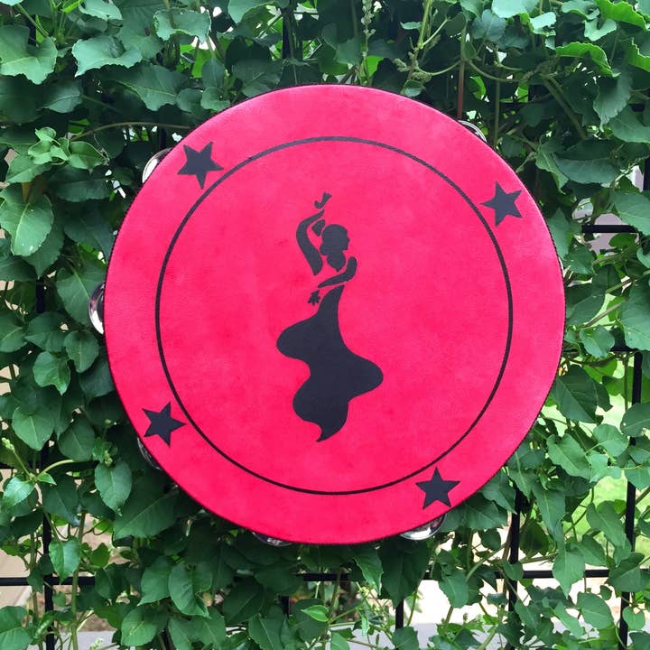 inRhythm - Vente Sculpture - Tambourin flamenco de 10 po avec présentoir éclairé en option