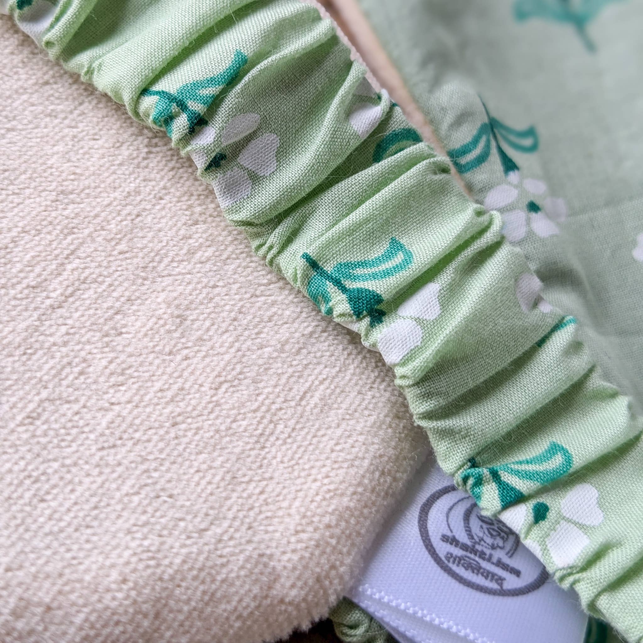 Shakti.ism - Wholesale Sleep/Eye Mask - Nepali cotton velvet sleep masks with floral design, green3