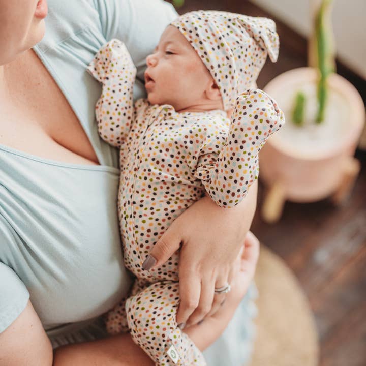 Dappled Dot Bamboo Baby Romper 2 Piece Set for wholesale on Faire5