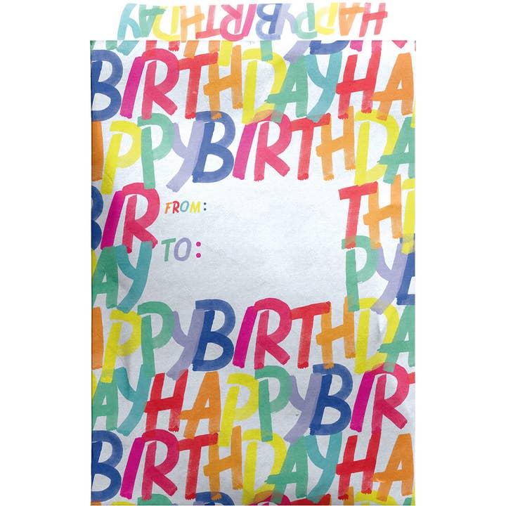 Rainbow Birthday Mailing Envelope - Medium for wholesale by Jillson & Roberts