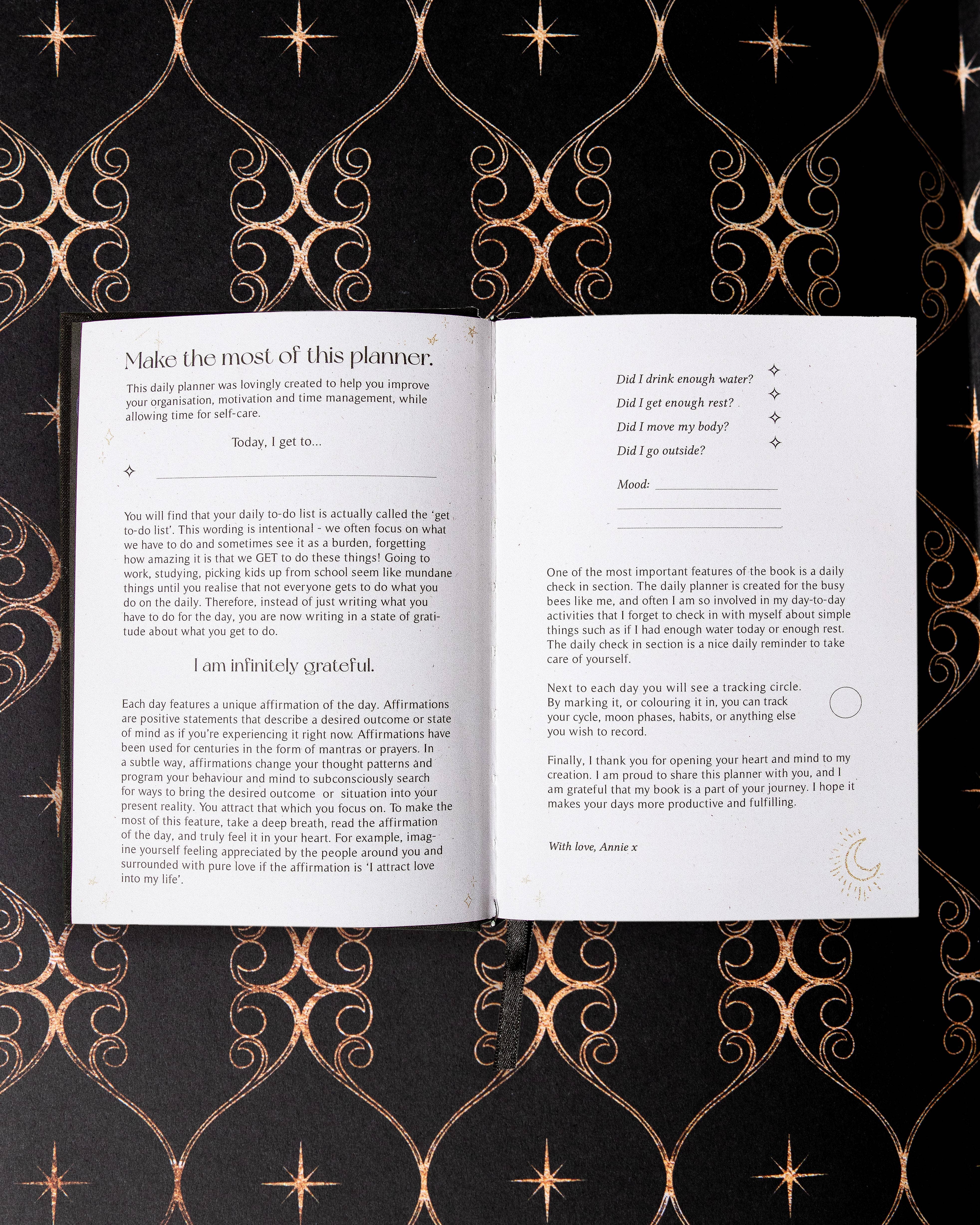 DreamyMoons - Wholesale Planner - Black 2026 Daily Planner - Wholesale2