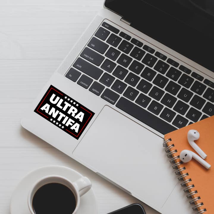 Atomic Cactus Stickers - Wholesale Sticker - Ultra Antifa Sticker - Black | 3" x 2" | Anti-Fascist Vinyl Sticker | Political Humor Sticker | Antifa Merch4